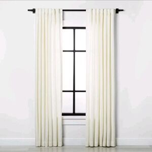 Hearth & Hand Magnolia Fresno Sour Cream Curtain Panel 108x54 Set of 2 New